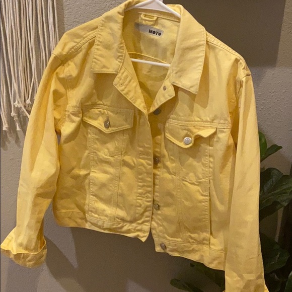 yellow denim jacket topshop